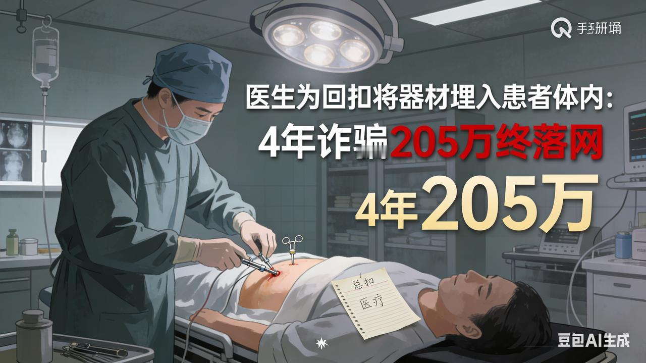 医生为回扣将器材埋入患者体内：4年诈骗205万终落网高价器材“人间蒸发