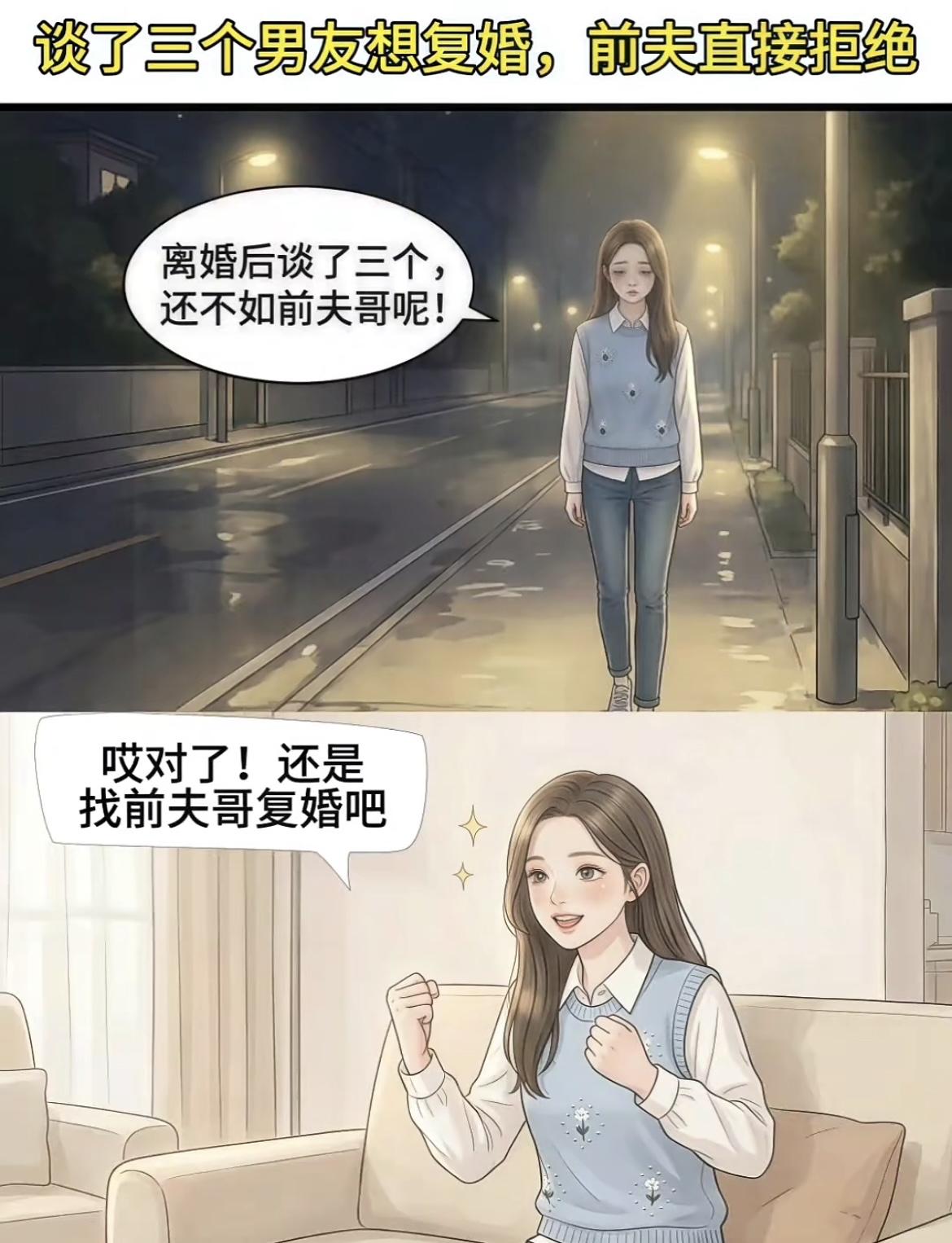 “离婚后，这2年你都干嘛了”[吃瓜][吃瓜]“谈了三个渣男全