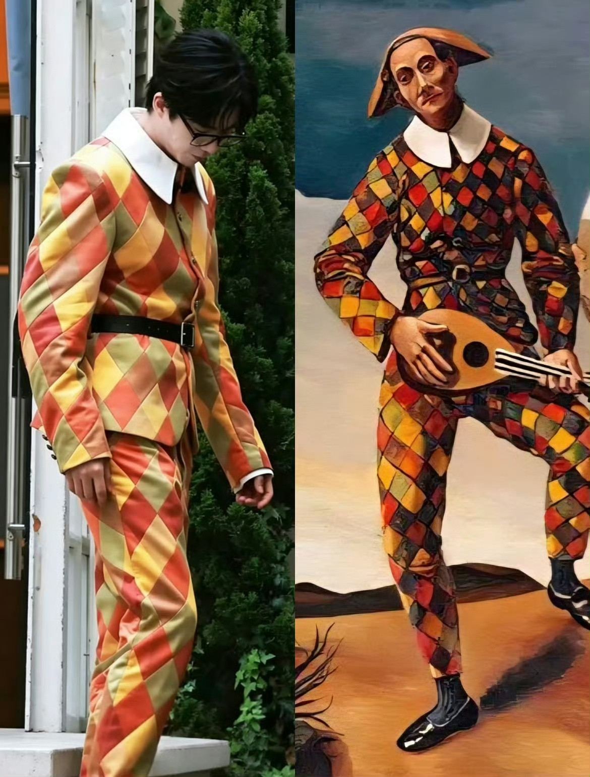 怎么会有人能把小丑的衣服穿得那么洋气！不愧是行走的衣架啊！刘宇宁地球超新鲜[音