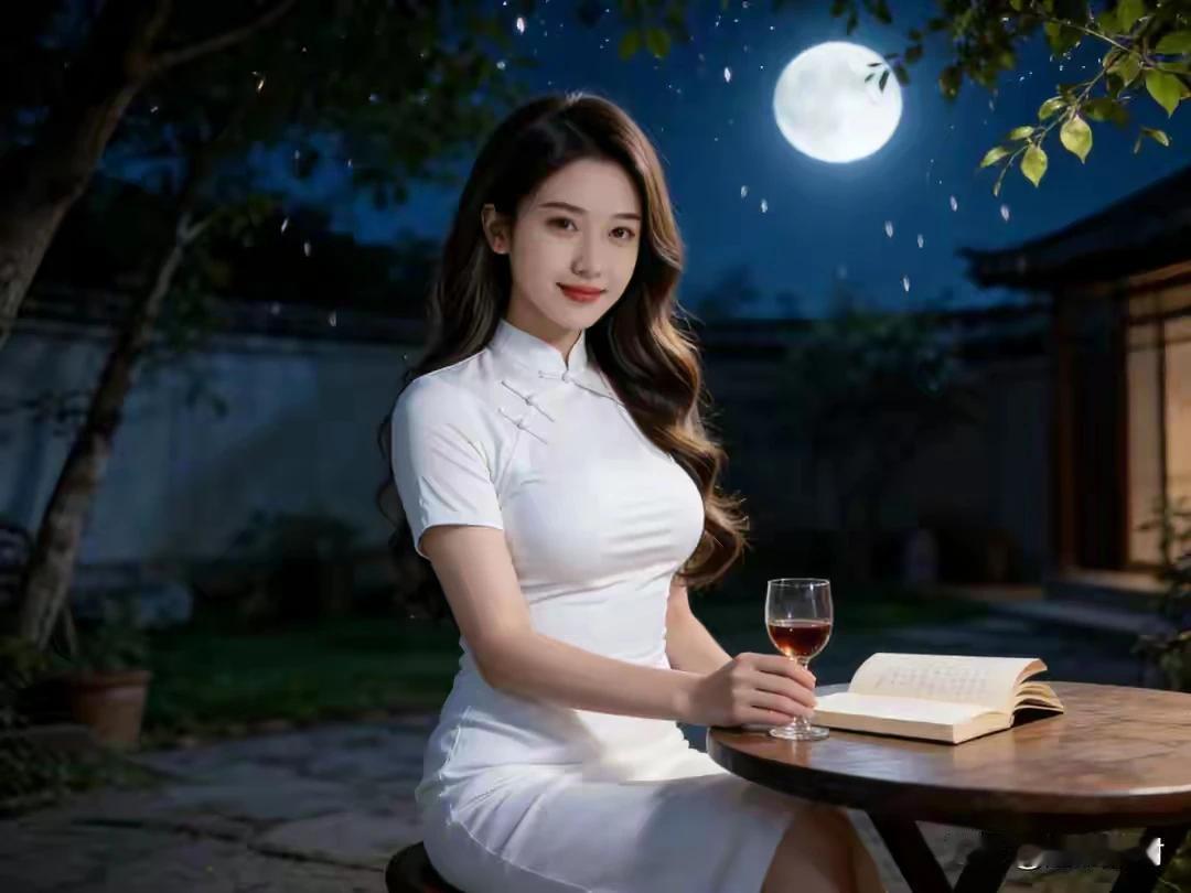 上联：粉墙移走梅花影下联：银辉倾洒月无痕