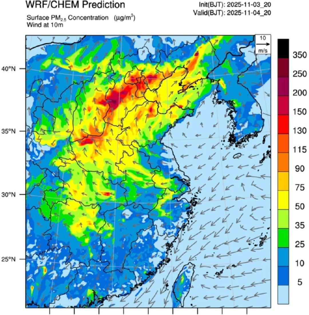 【“京津冀”重污染空气预警】受到高压后部偏东、南向风汇聚叠加地形抬升➕不利扩散