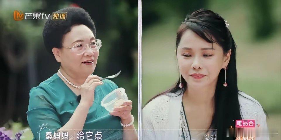 伊能静得知婆婆偷偷喂宠物吃肉，拿起一团用过的纸就扔在对方身上。婆婆告状:“你看看