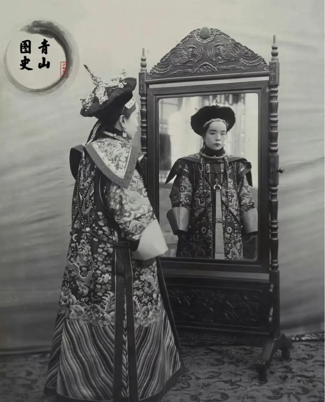 肃亲王善耆的嫡福晋，赫舍里氏留下的罕见影像