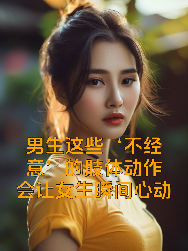 男生这些‘不经意’的肢体动作，会让女生瞬间心动