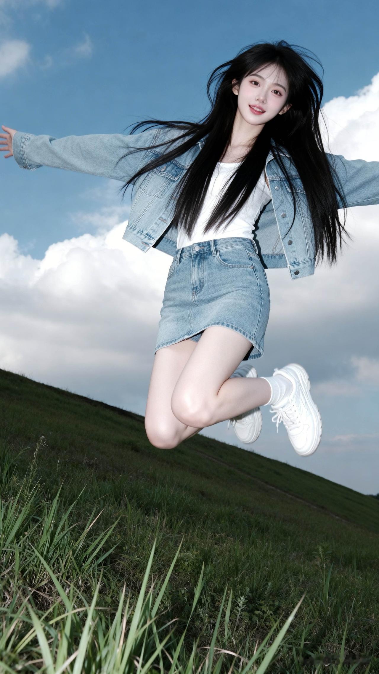 ：风起云涌处，阿妹跃然起[吐舌头眯眼睛笑]～谁又不想别人叫自己一声“靓妹啊”？[呲牙笑]