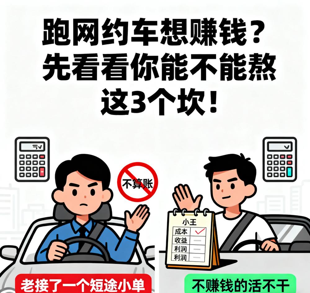 跑网约车想赚钱？先看看你能不能熬过这3个坎！对门邻居老张跑网约车，上个月累到住