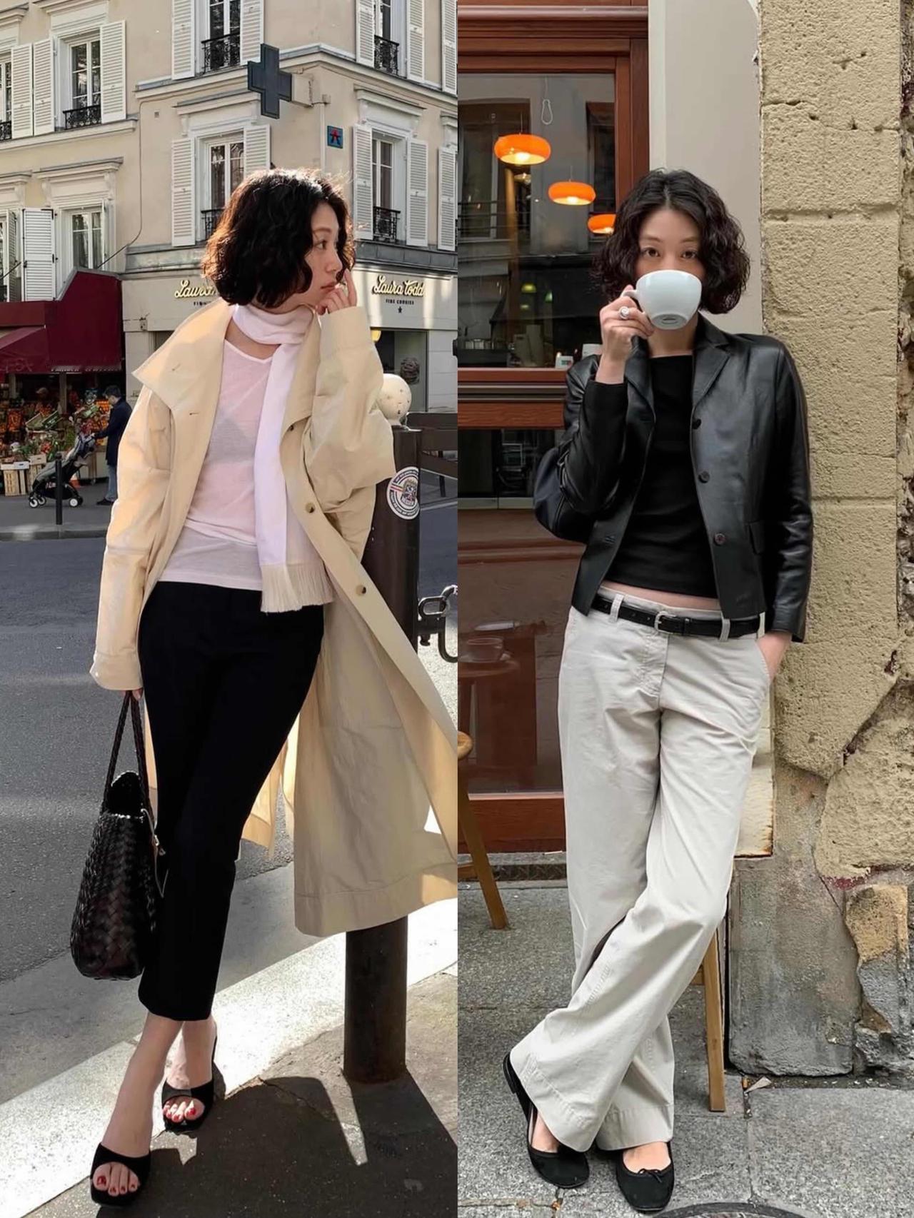 简约又气质，这一组太好借鉴了！低饱和色系+利落版型，把松弛与精致平衡得刚刚好。