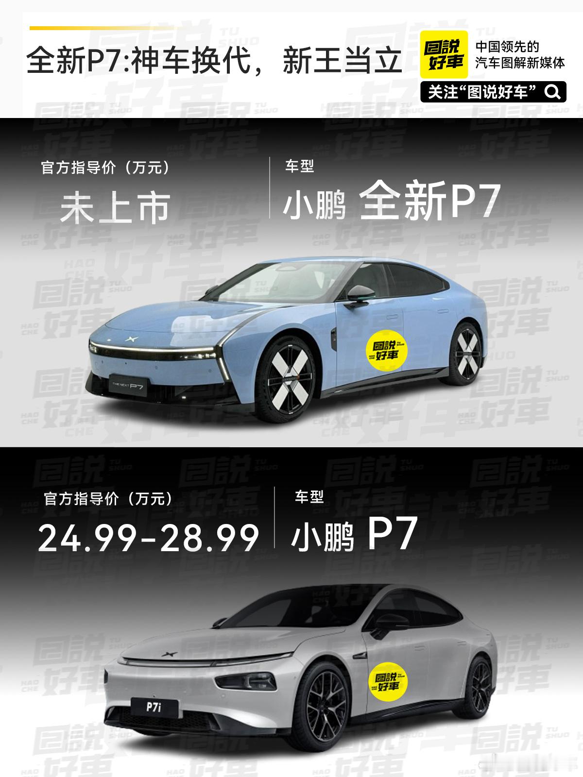 小鹏P7完成换代，整体改变还是挺大的，设计风格由圆润饱满改为棱角分明，回首第一代