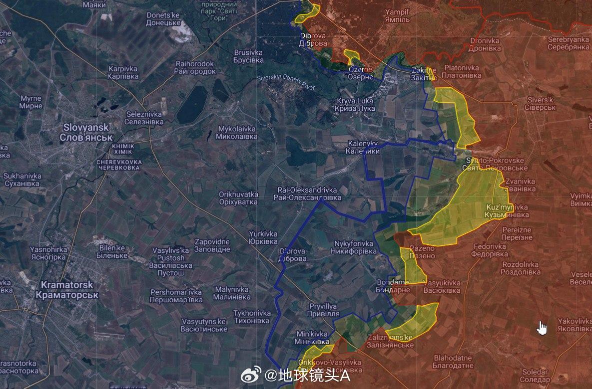俄乌冲突斯拉维扬斯克方向。2025年12月24日俄西部集群的部队从红利曼东南部