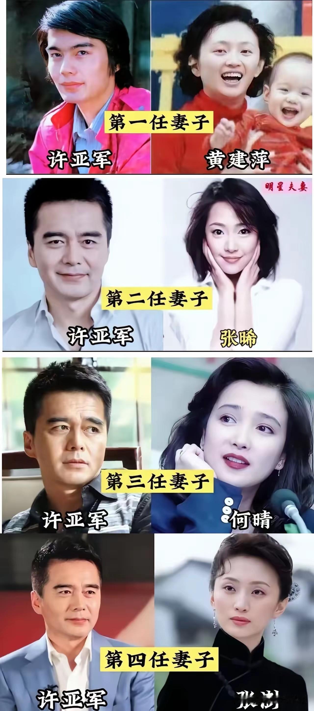 何晴去世我才知道前夫许亚军结过四次婚呀！祁厅长玩得挺花呀！要不是何晴去世引出