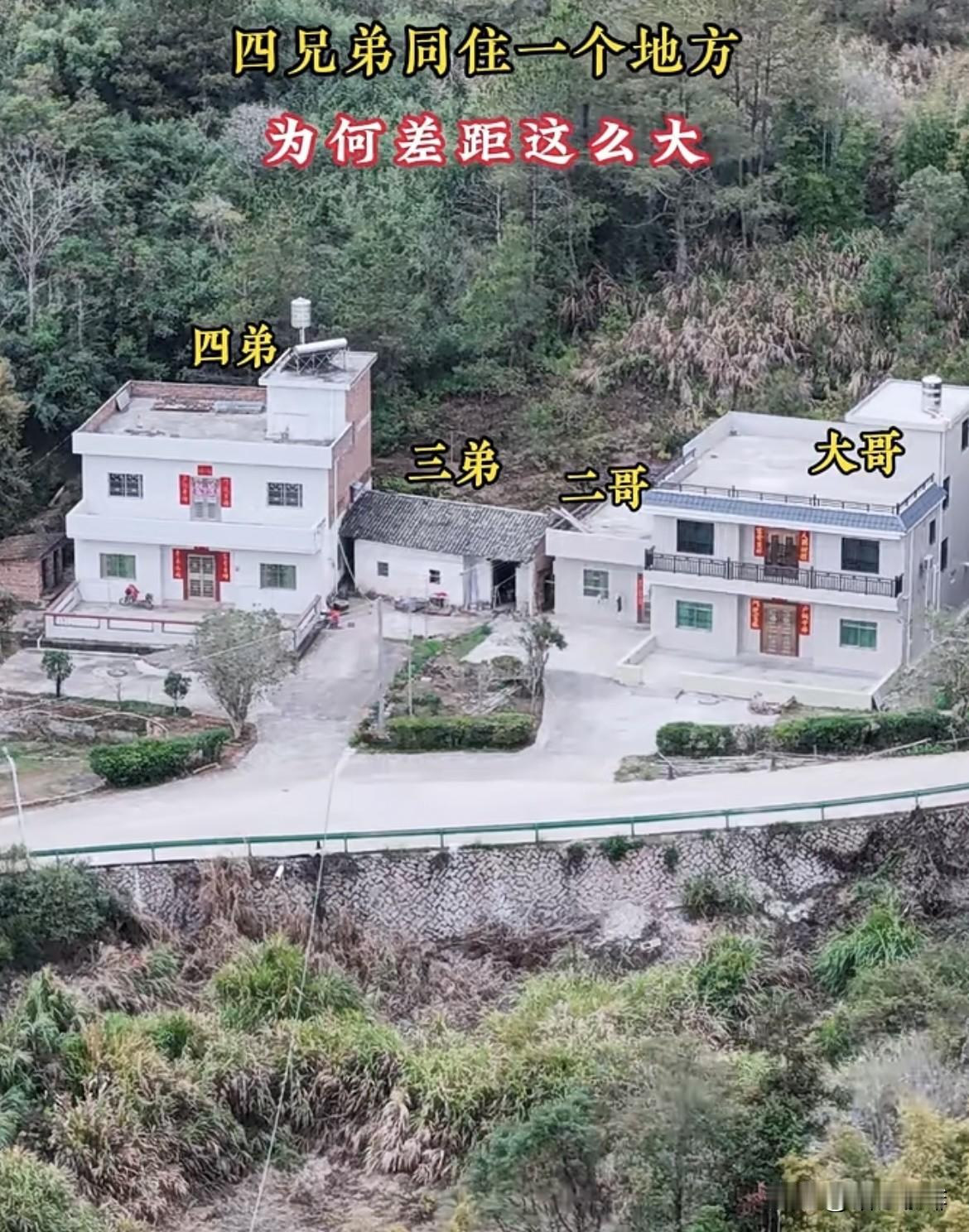 四兄弟同住一个地方，为何差距这样大呢⁉️