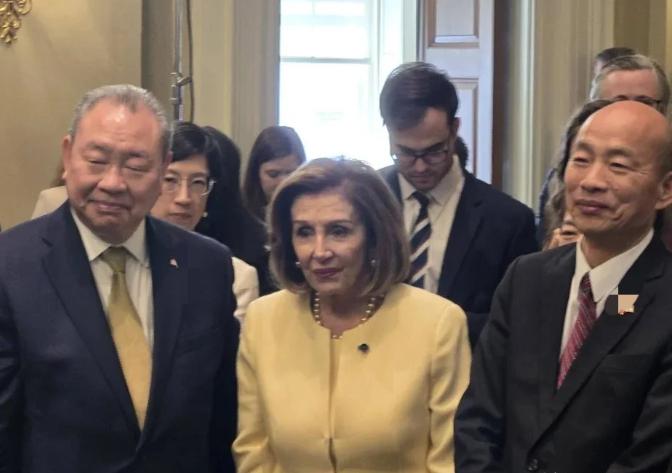 台立法机构负责人韩国瑜直闯美国国会，一口气见了40多位联邦议员，连众院荣誉议长佩