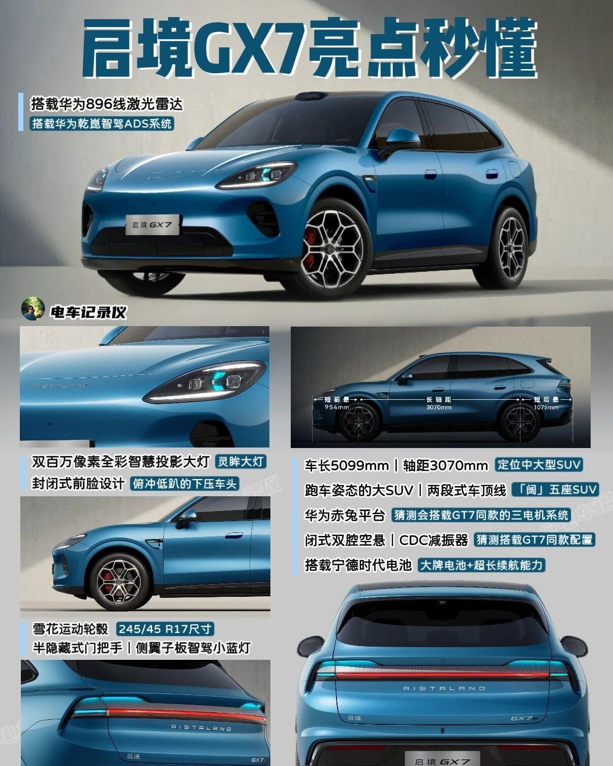 又来一款全新SUV‼️启境GX7配置有何亮点🤔启境GT7前脚刚上市，GX7后脚
