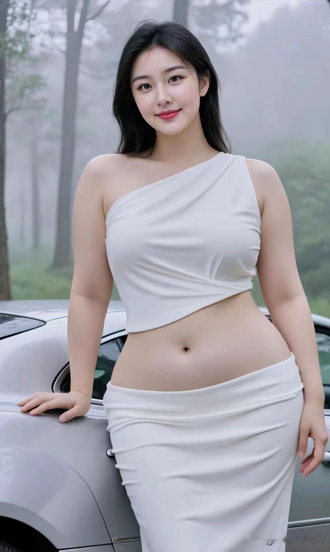 西江月·雾林影雾锁林烟轻漫，银车静倚芳丛。素衣裁得玉肌融，浅笑春风暗送。