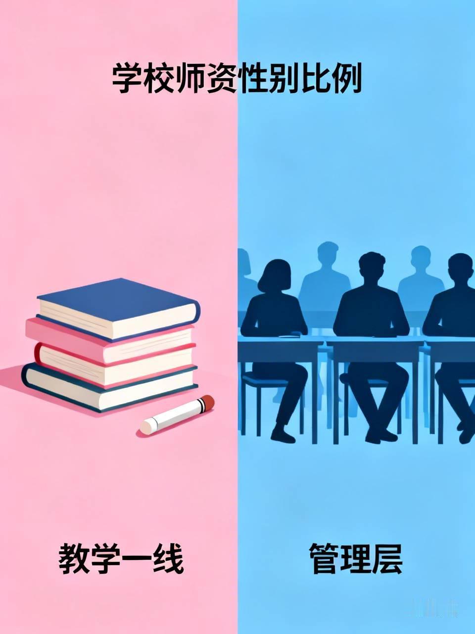 学校里的女老师明明占了绝大多数，可走到领导层，却几乎清一色是男老师。数据显示