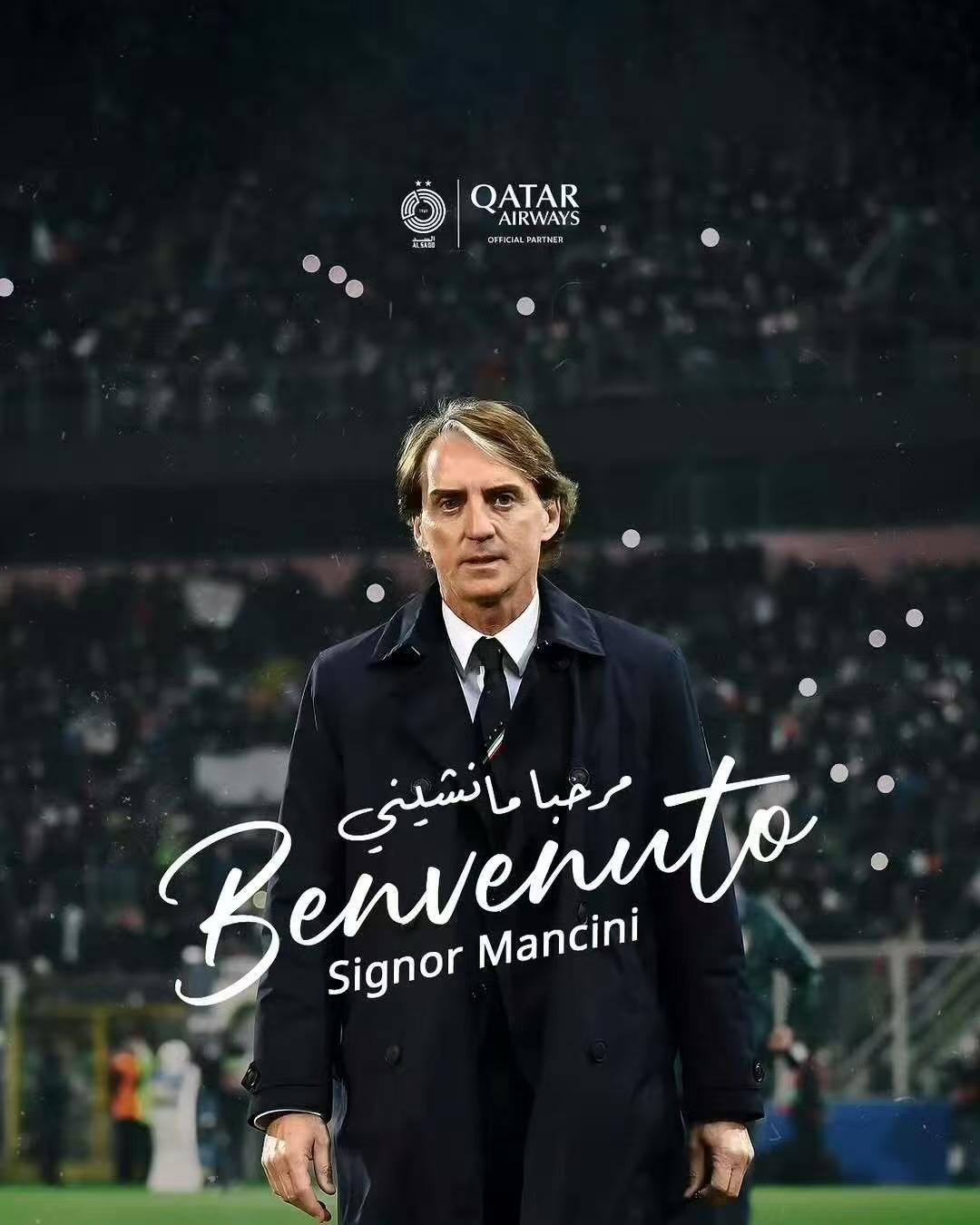 曼奇尼无缘三进宫国米？曼奇尼再次远赴西亚，执教卡塔尔球队萨德。这也意味着曼奇尼