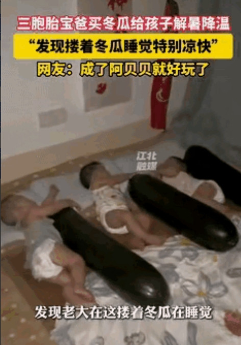 人怎么能这么聪明！”辽宁一男子花82元买了3个大冬瓜，现在这么热，给冬瓜洗干净就