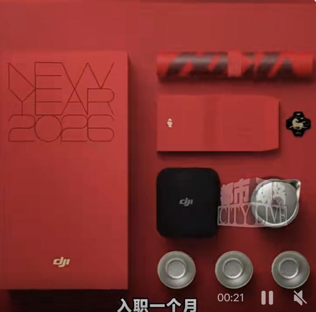 有网友晒出入职大疆一个月收到5次福利的记录，引发热议。福利涵盖新春礼盒、开工利是