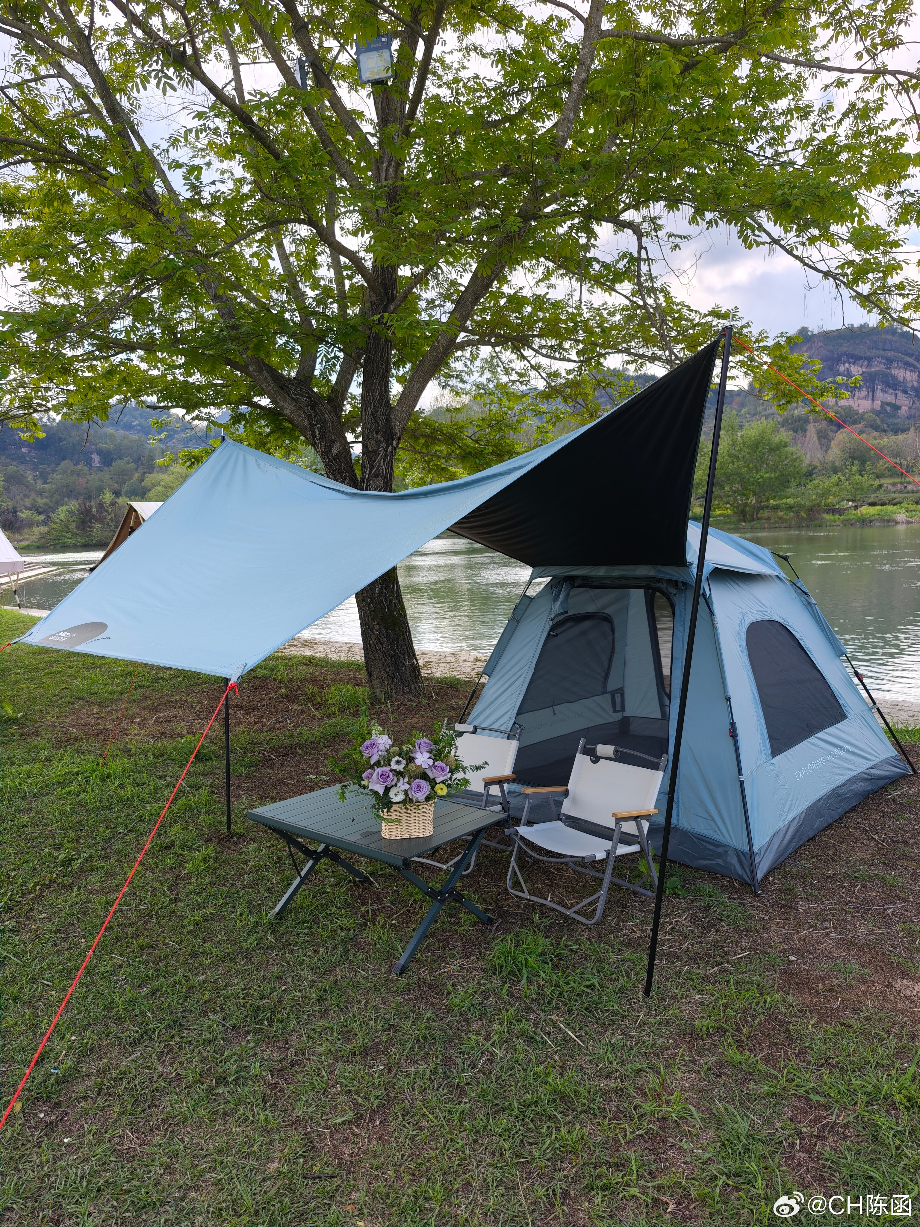 假装在露营Mark一下，这里风景不错。武夷山·武夷山酷野谷越野营地