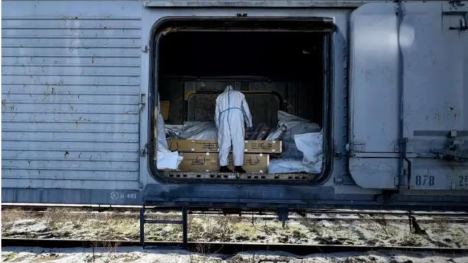 敖德萨附近滞留载有2000具乌军武装分子尸体的列车已一年在敖德萨火车站