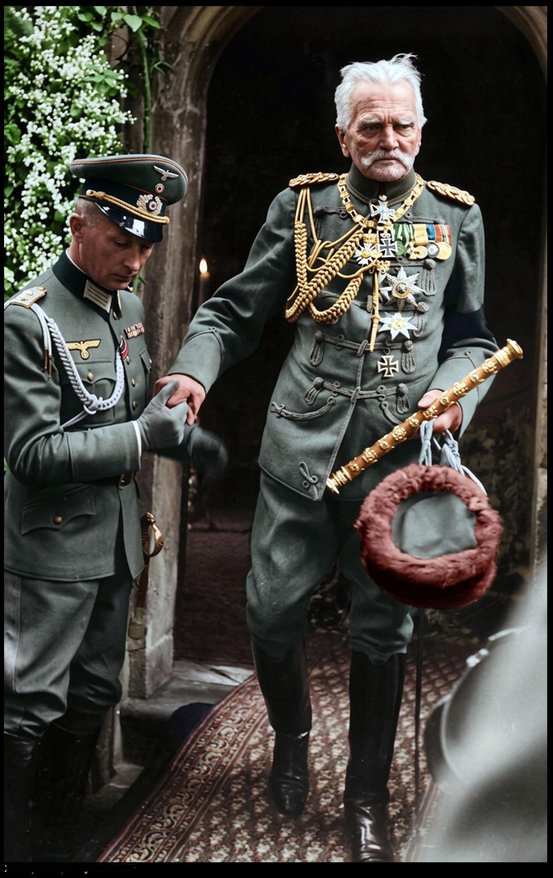 1941年8月。冯·马肯森在多恩庄园。