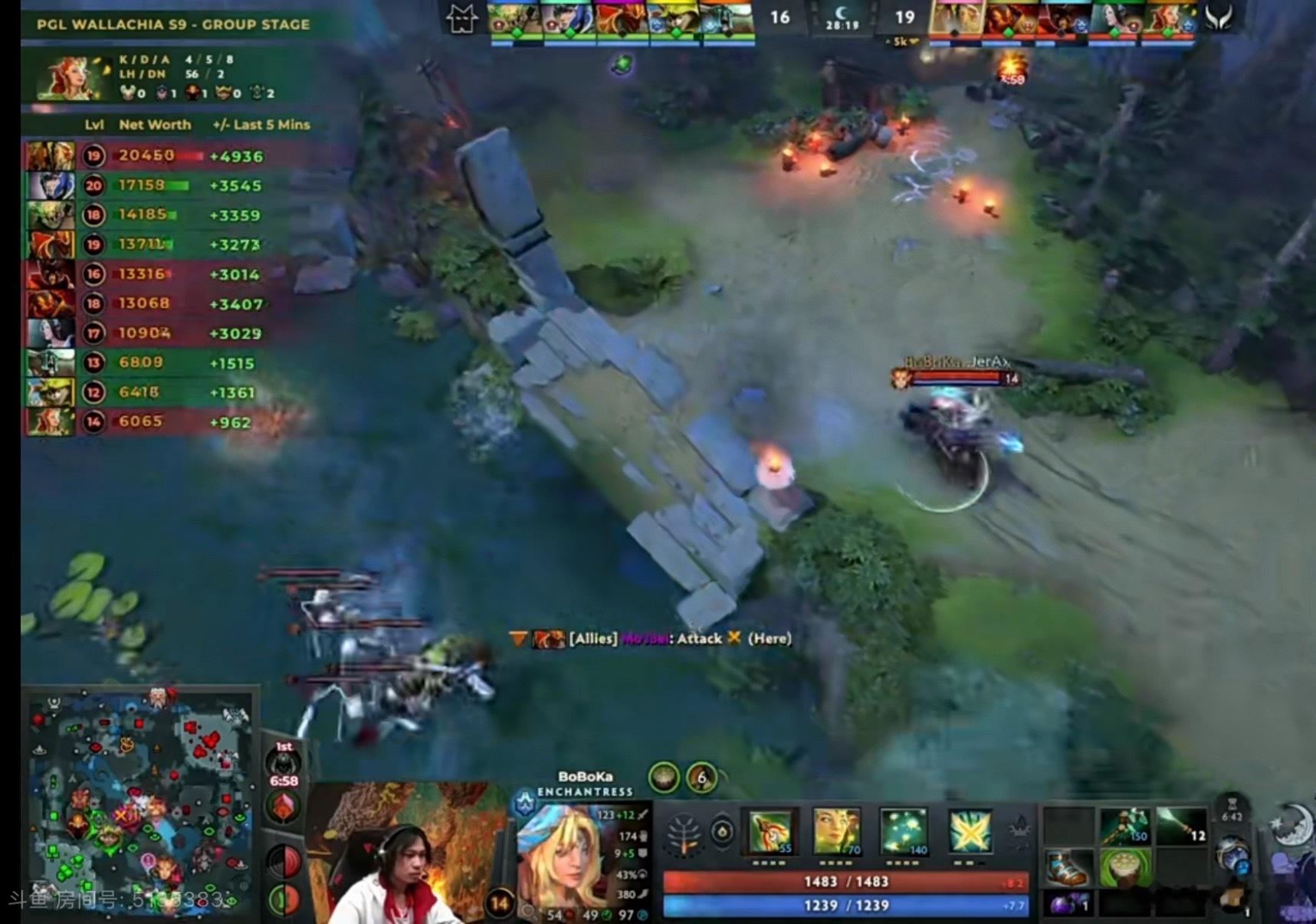 XG现在的经济定律，Ame第一，然后二三四差不多dota2​​​