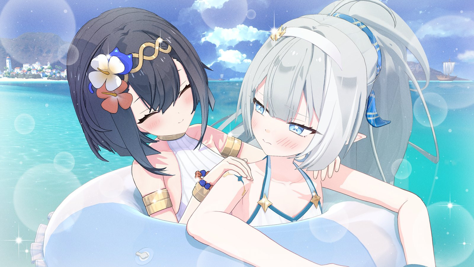 星塔旅人BOSS，今天也是海之日，给你发一大堆拍的照片哦♪和BOSS一起进入游