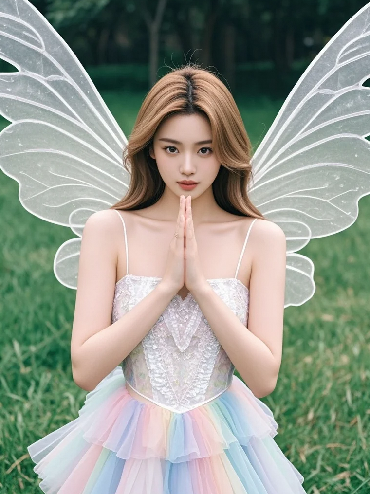 在这片绿意中，她是最美的风景
