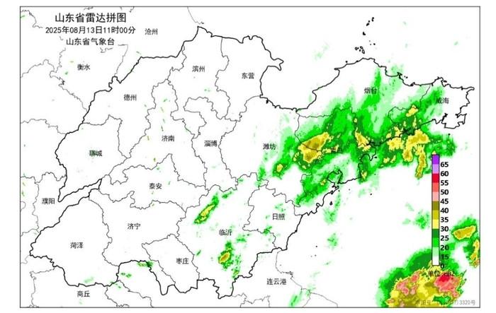 山东9市今迎降雨, 降雨主要集中在青烟威等地