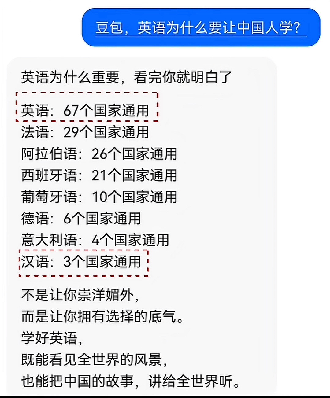 学好英语的含金量还在上升。