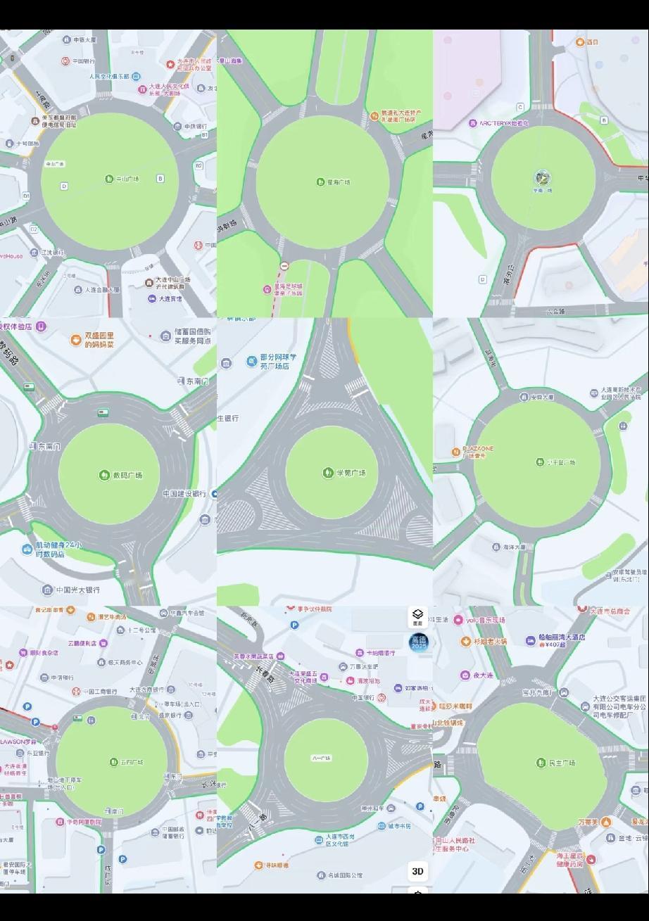 大连的路真有意思，全是圈圈⭕️⭕️⭕️