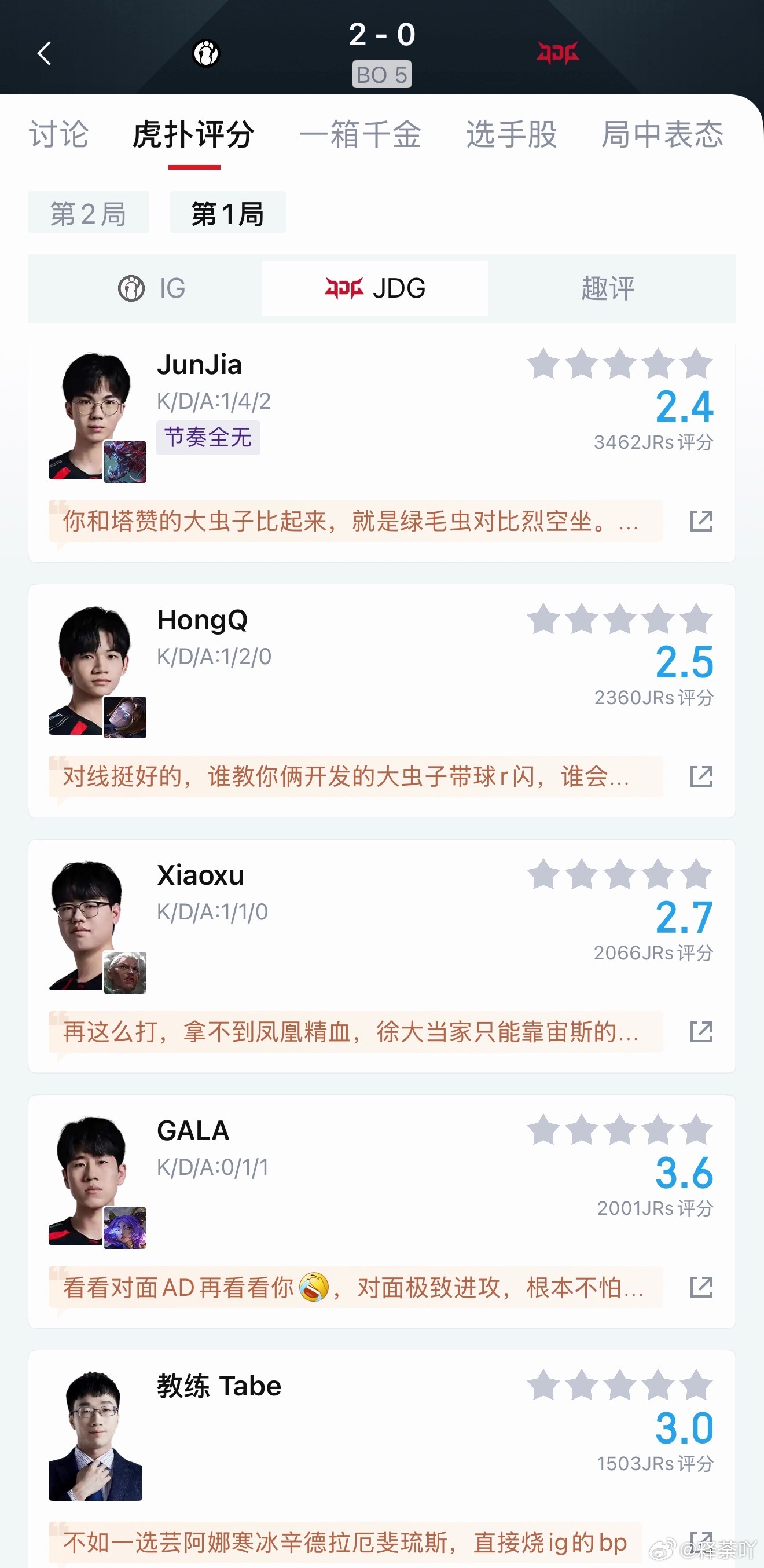Tabe教练，你有没有一瞬间后悔了？中野巨大GAP，iG要进世界赛了IG打JDG