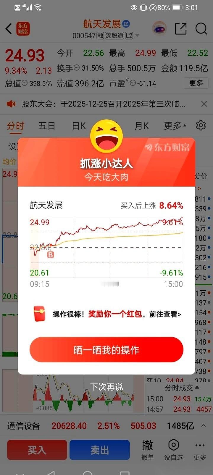 昨天还是一片血海，以为要埋人了。今天直接给你抬上天。8个多点的“大肉”，就这