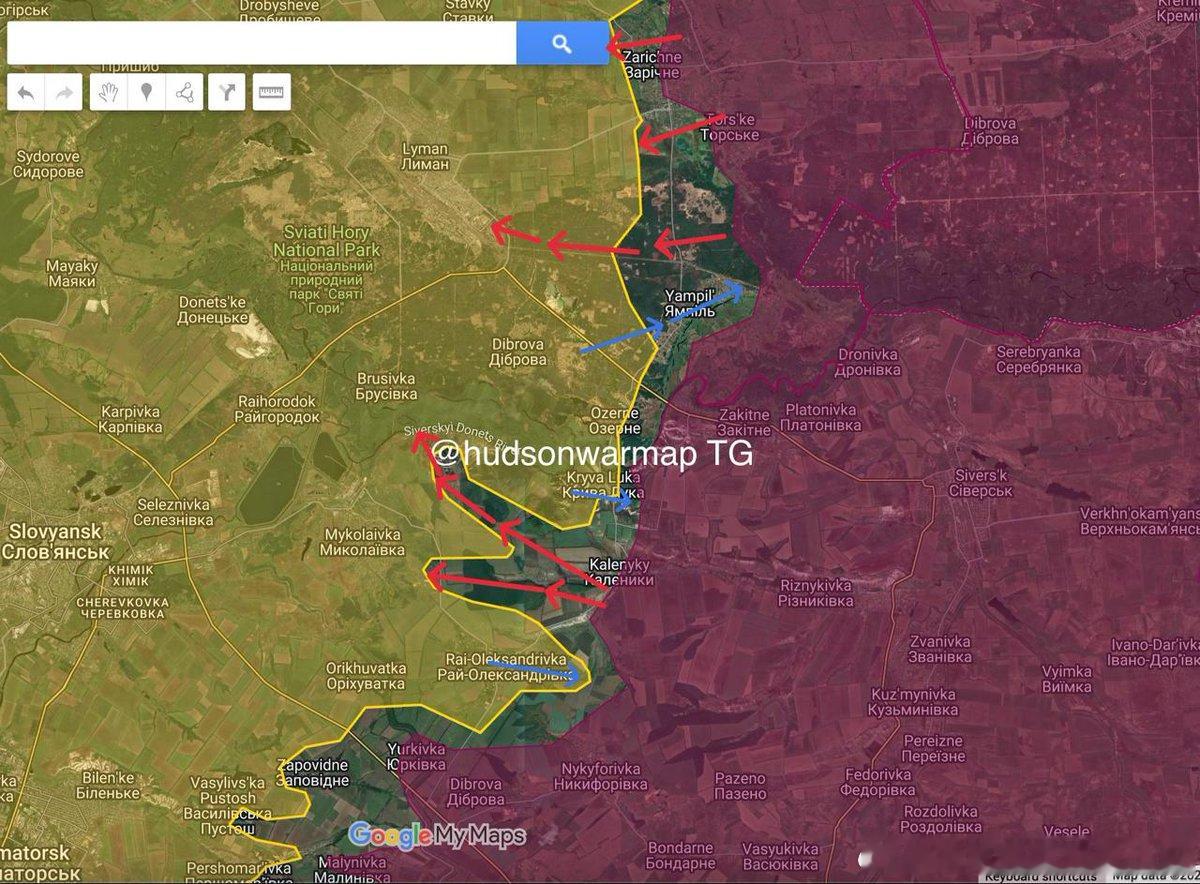 #俄乌战争#俄罗斯部队已经开始在顿涅茨克乌军进攻的地区进行紧急反击，试图扭转斯维尔斯基顿涅茨河以南、