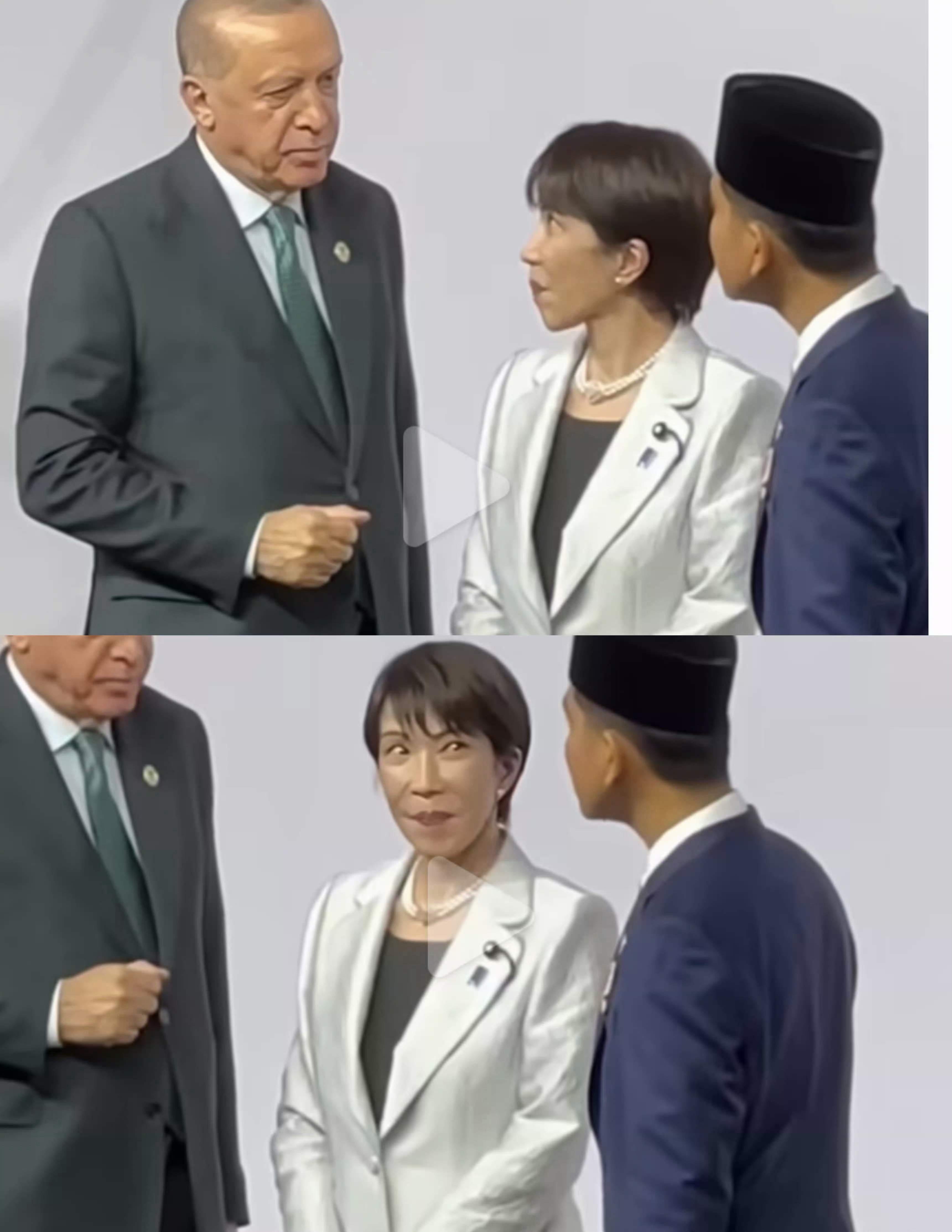 🔻人家在那聊天呢，你杵中间又尬又笑的。