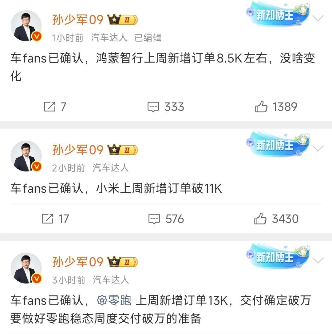 [吃瓜]估计小米得感谢理想、懂车帝、央视，分走大部分火力，上周小米汽车微涨1