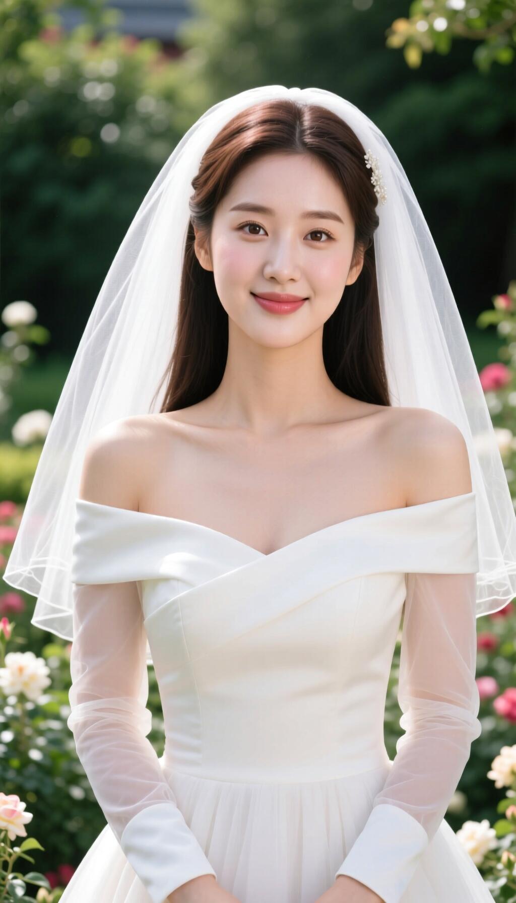 梦幻婚纱照，甜美新娘笑靥如花🌸✨
