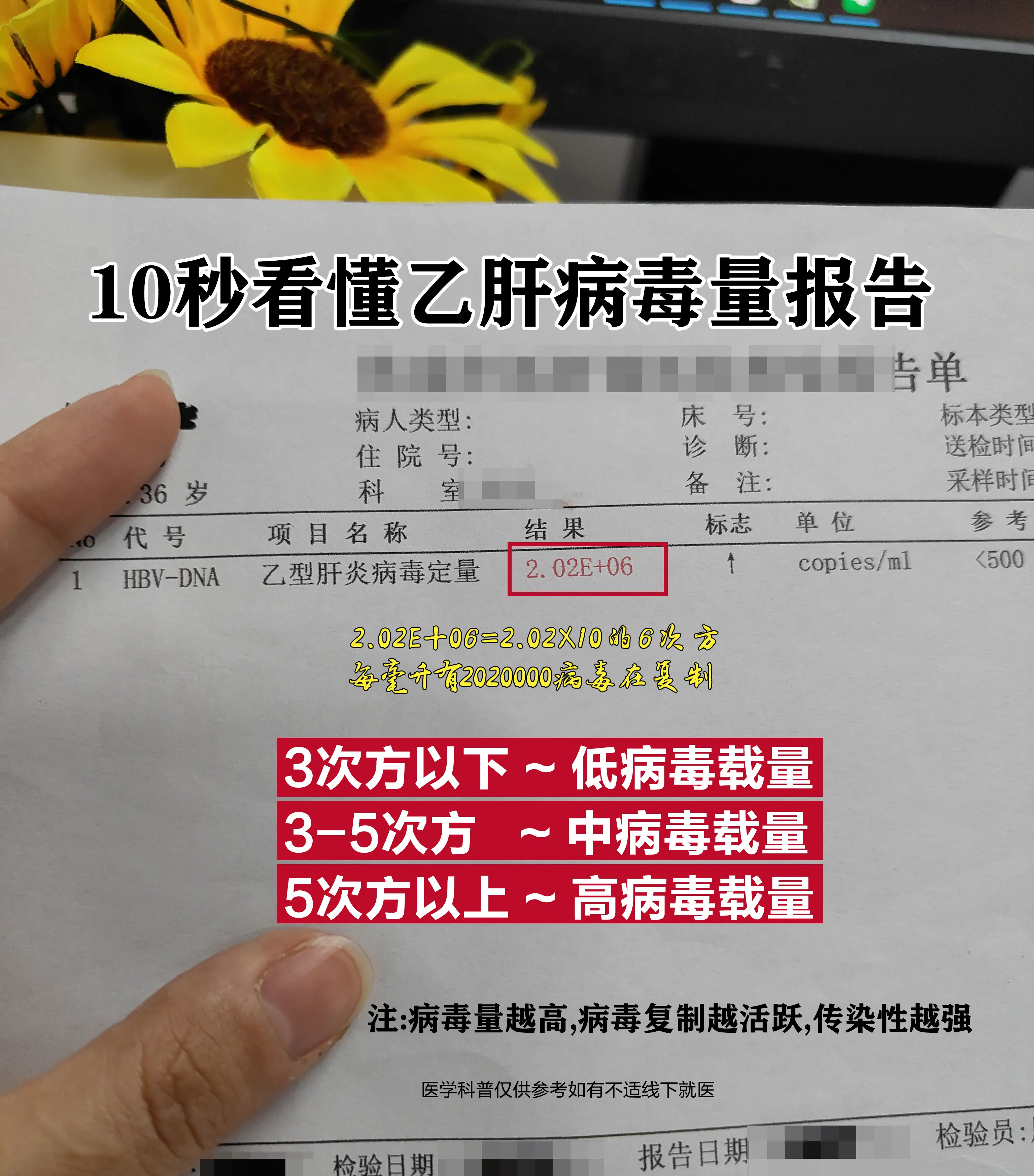 10秒看懂乙肝病毒量报告