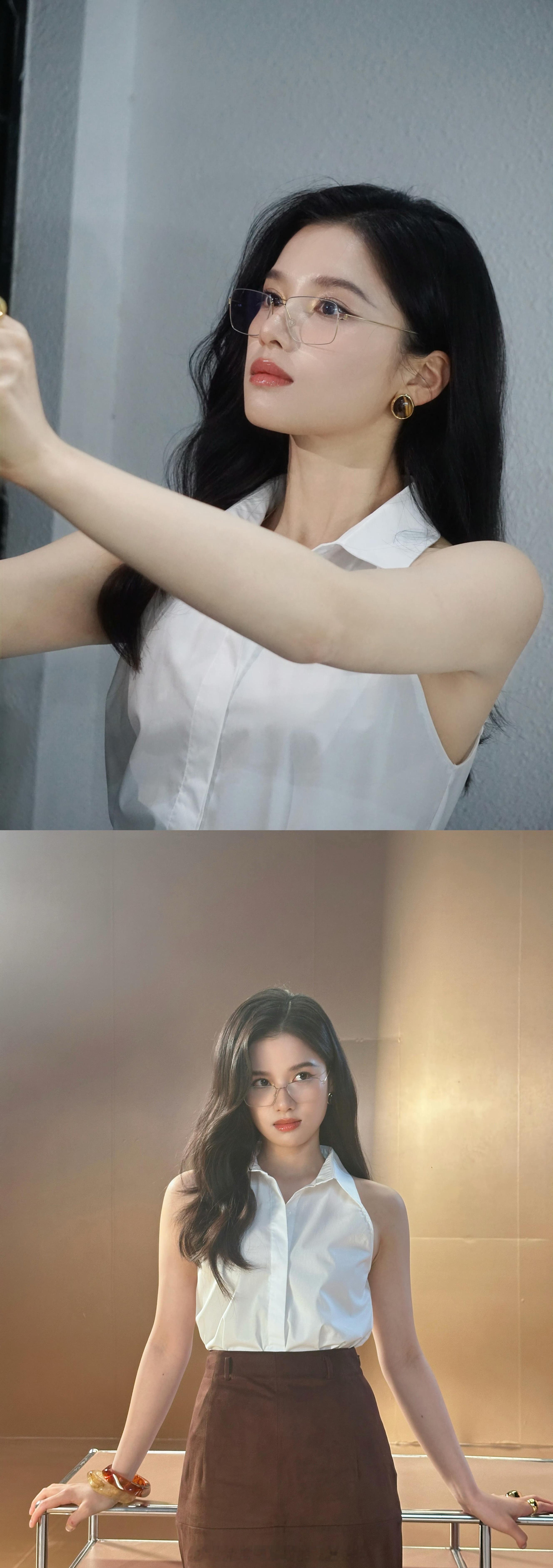 张婧仪《野狗骨头》苗靖剧组花絮图，绝美骨相！！可甜可盐​​