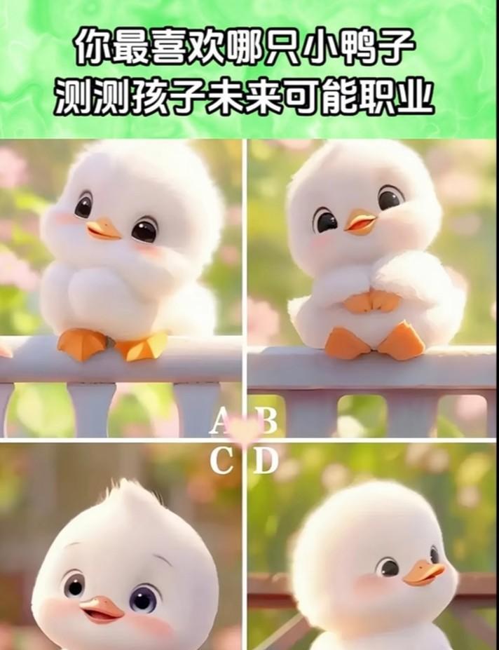 心理测试1426，你最喜欢哪个小鸭子，测试你孩子未来职业可能？#万能生活指南#
