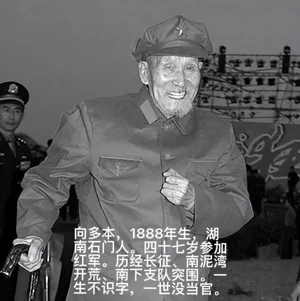 1954年，王震看到“向多本”的职务仍是“班长”时，忍不住大声说到：“向