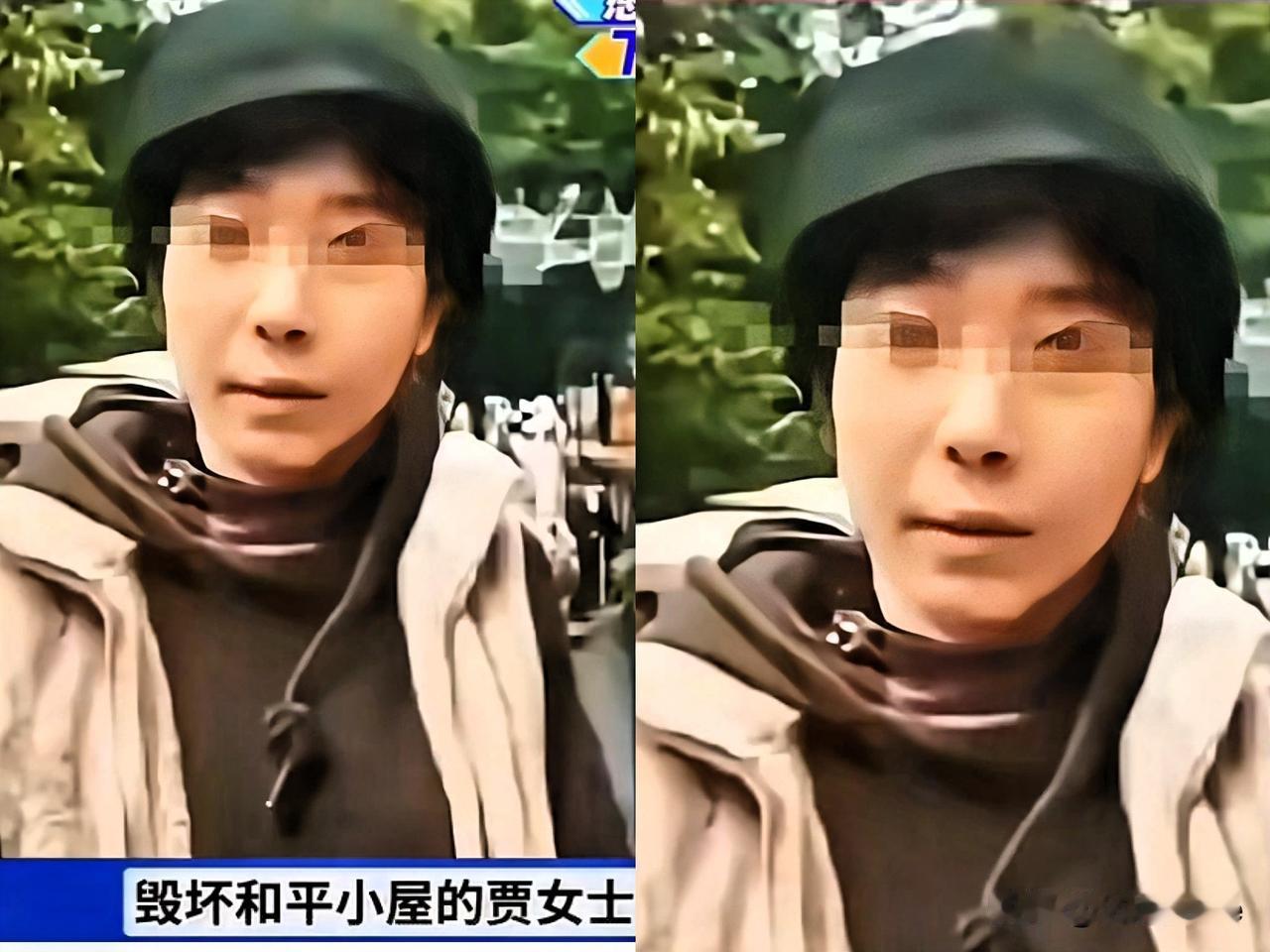 毁坏和平小屋的“贾姐”，我特意去查了查。看到她照片时，我十分意外！平常一