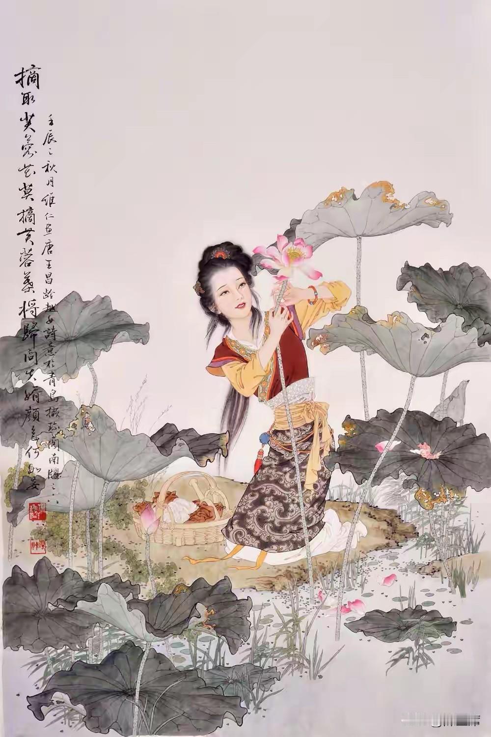 项维仁先生的工笔仕女画那叫一个绝！他的作品线条细腻流畅，就像灵动的音符在纸上跳跃