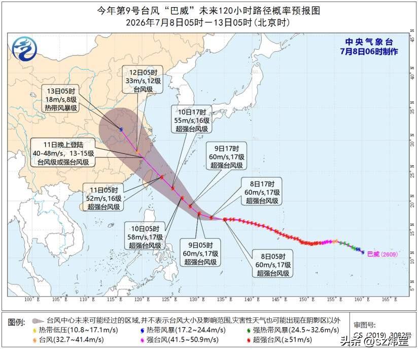 （原创）夸大还是事实？近几日，2026年第9号台风“巴威”在西北太平洋生成并发