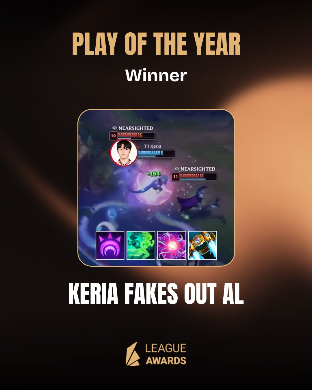 Keria两生花影开团荣获国外联盟颁奖典礼年度最佳操作