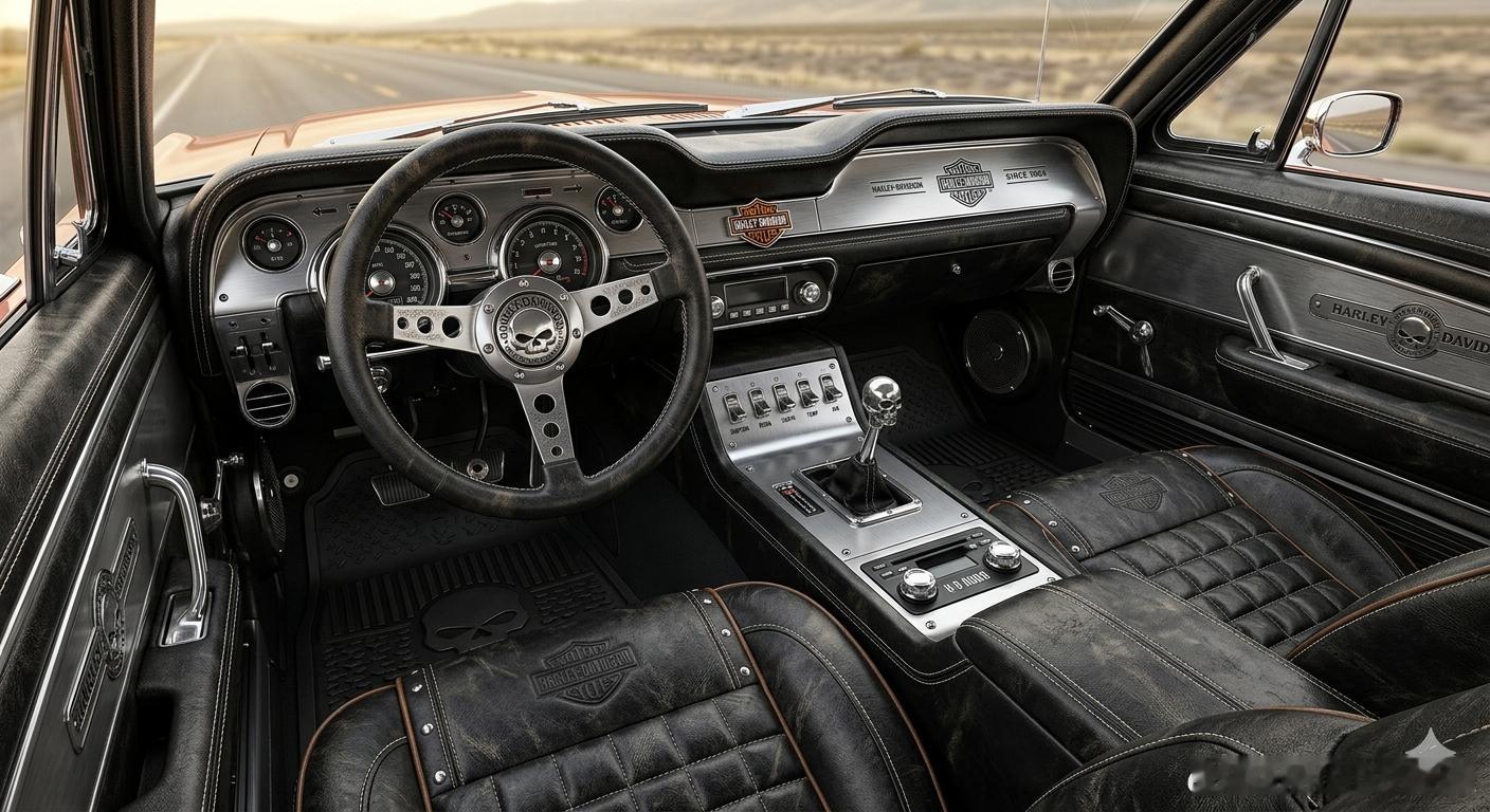 ai在理解刻板印象这件事上强的可怕比如这个“哈雷摩托车风格的汽车内饰”