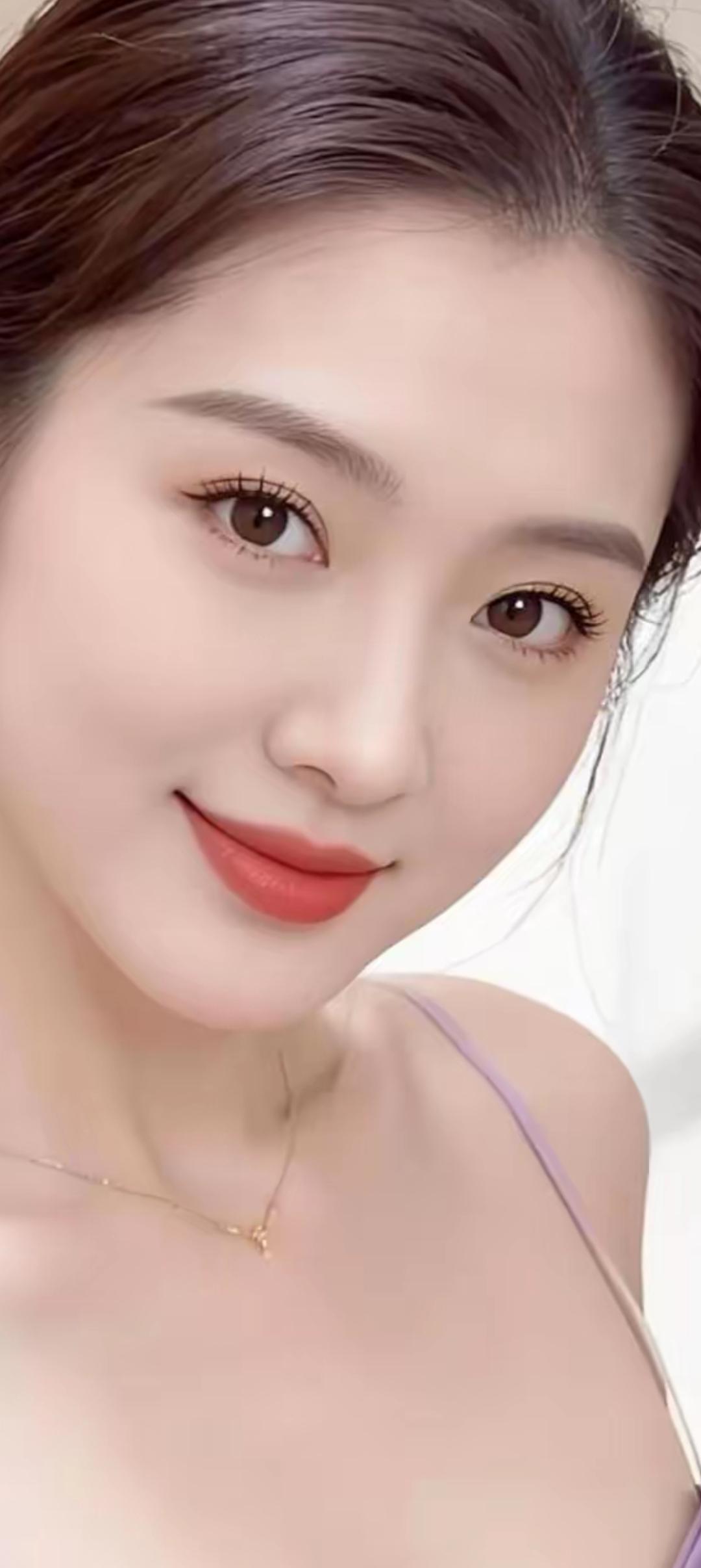 温柔微笑，甜美可人，气质动人