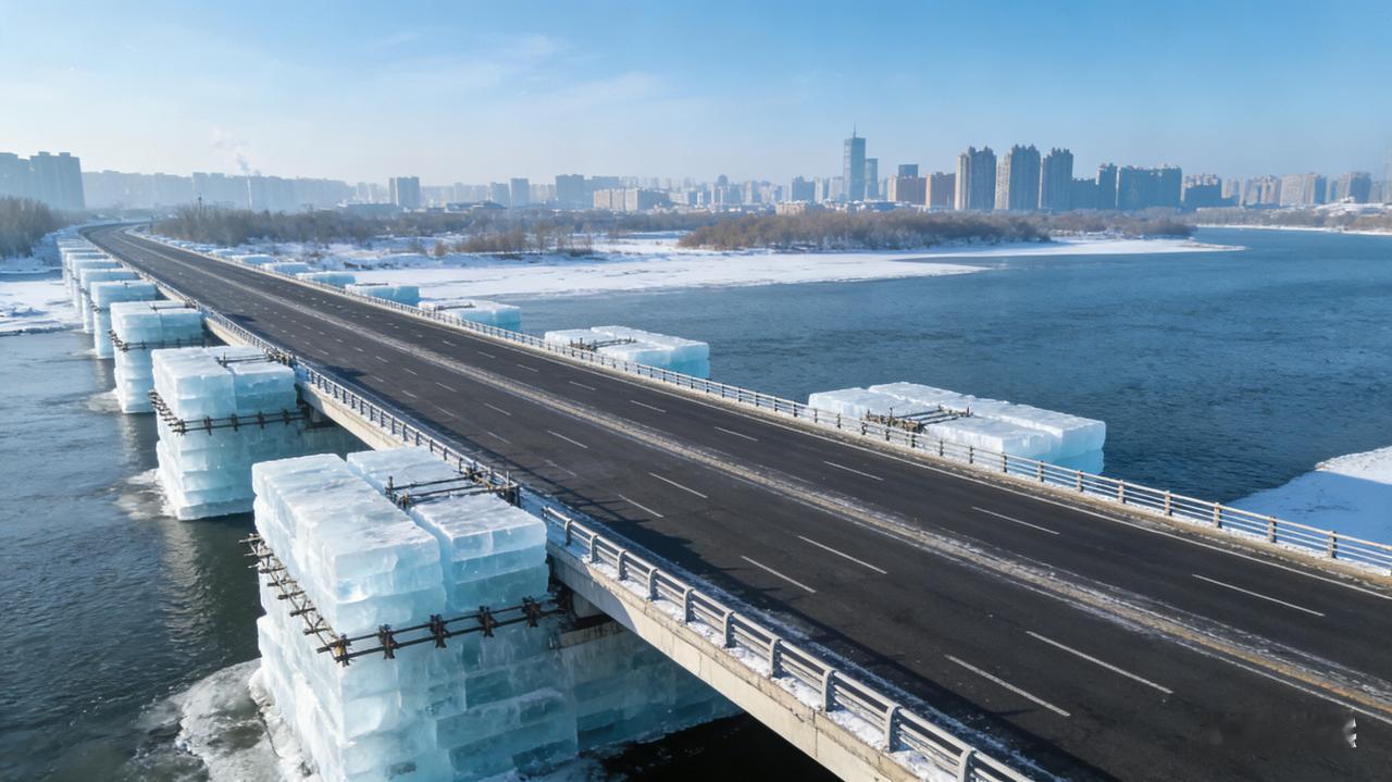 沈阳浑河已结冰鼓励在浑河就地取材开展浑河冰雪大世界！最近沈阳进入了冬季三九，明