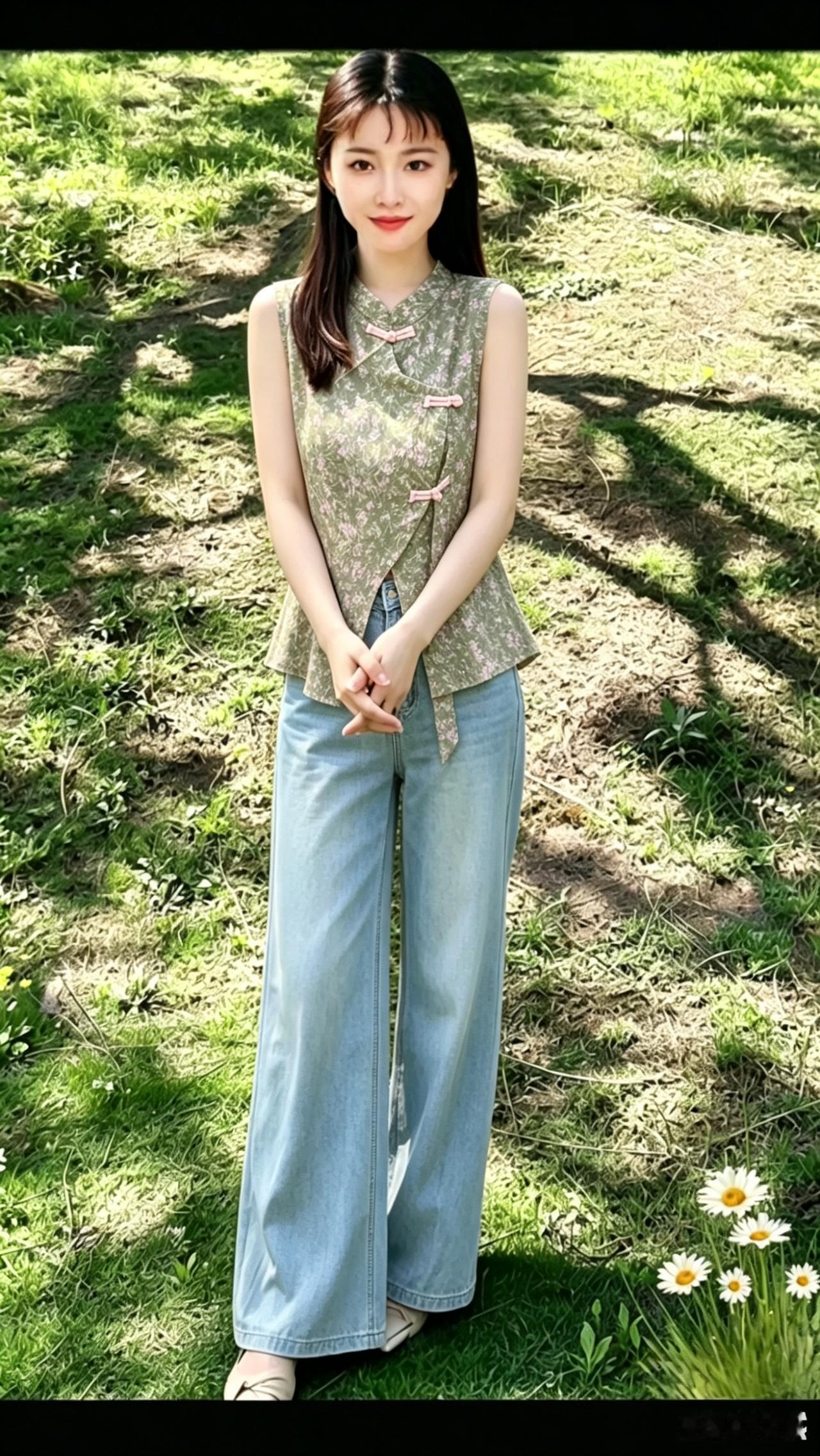 花间美人立，春日意正浓。