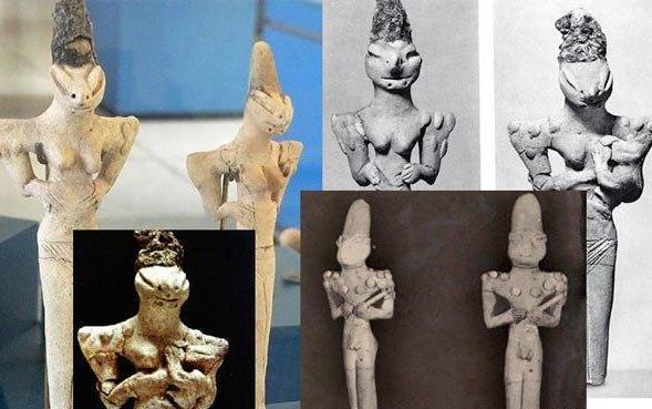 全世界多个古文明中，隐藏着一种蜥蜴头、人身、怀抱婴儿哺乳的雕像，距今7000年，